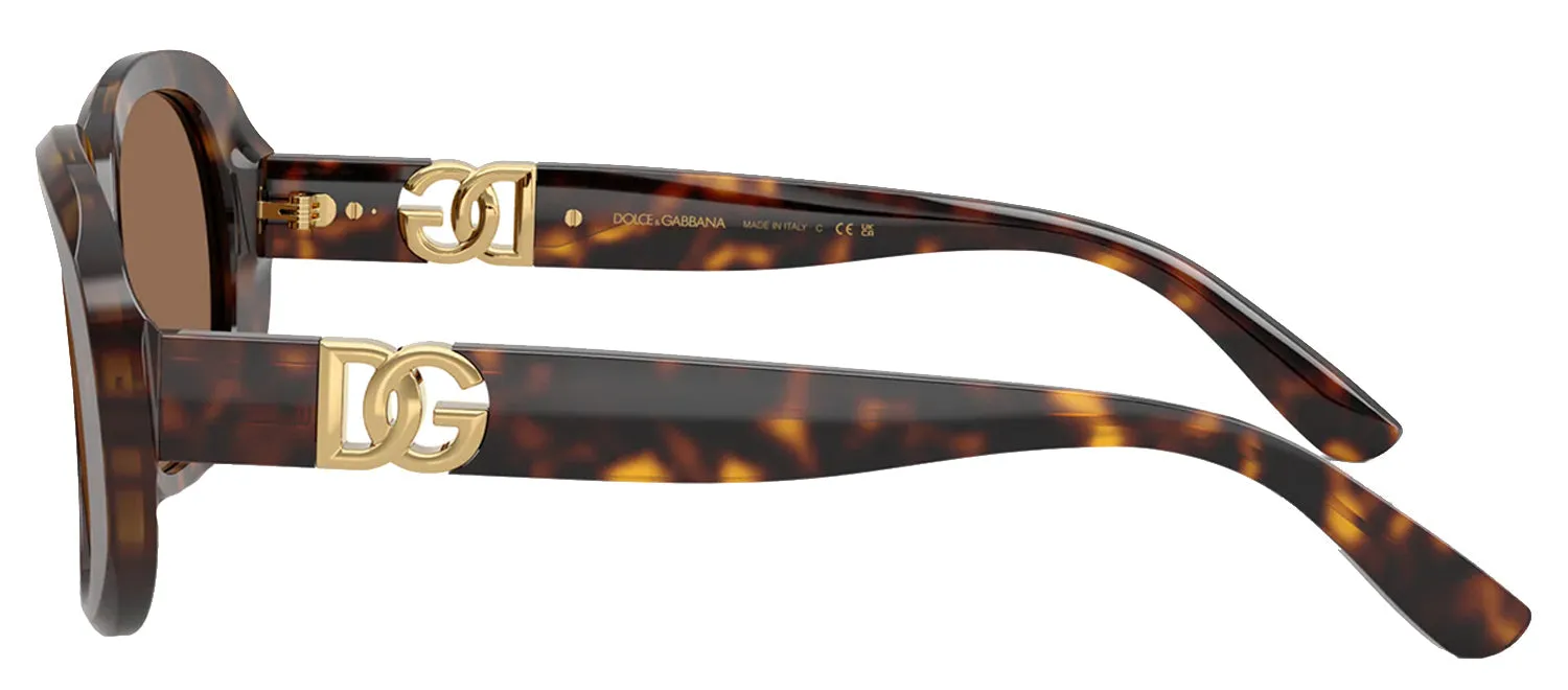 DOLCE & GABBANA DG 4476 502/73 Oval Havana Acetate Sunglasses with Dark Brown Lens sold by Gaffos product image thumbnail 3