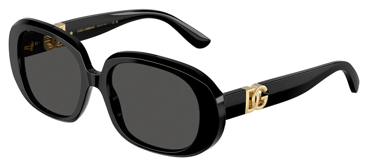 DOLCE & GABBANA DG 4476 501/87 Oval Black Acetate Sunglasses with Dark Grey Lens sold by Gaffos product image thumbnail 2