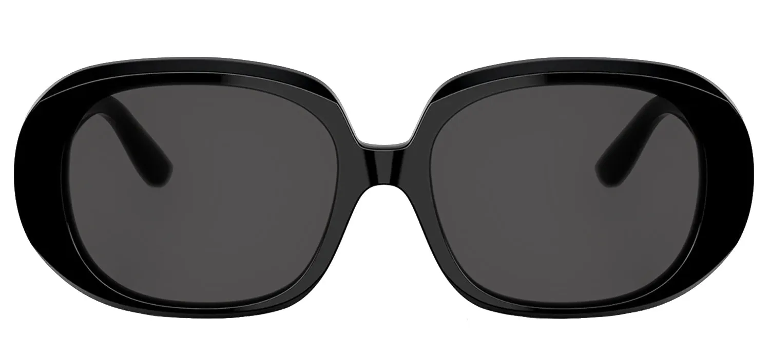 DOLCE & GABBANA DG 4476 501/87 Oval Black Acetate Sunglasses with Dark Grey Lens sold by Gaffos
