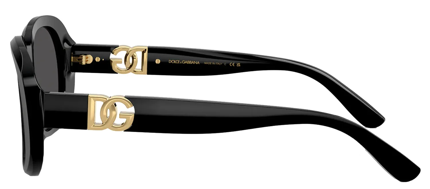 DOLCE & GABBANA DG 4476 501/87 Oval Black Acetate Sunglasses with Dark Grey Lens sold by Gaffos product image thumbnail 3
