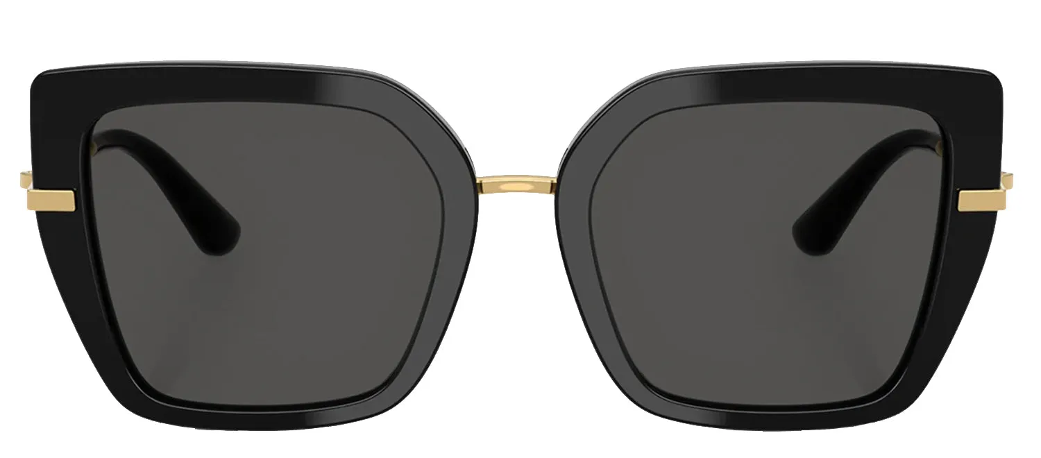 DOLCE & GABBANA DG 4474 501/87 Butterfly Black Acetate Sunglasses with Dark Grey Lens sold by Gaffos
