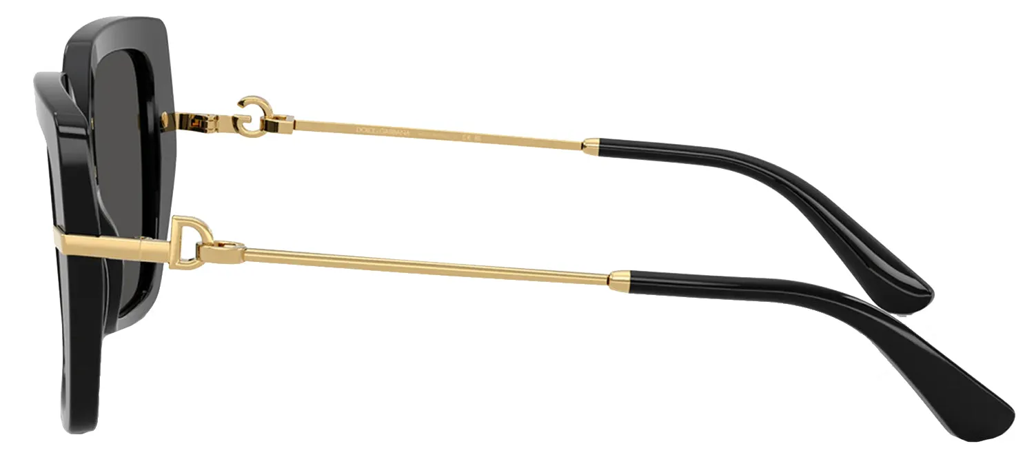 DOLCE & GABBANA DG 4474 501/87 Butterfly Black Acetate Sunglasses with Dark Grey Lens sold by Gaffos product image thumbnail 3