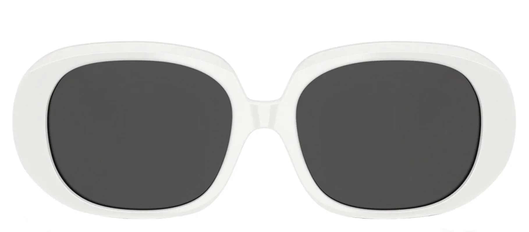 DOLCE & GABBANA DG 4476 331287 Oval White Acetate Sunglasses with Dark Grey Lens sold by Gaffos