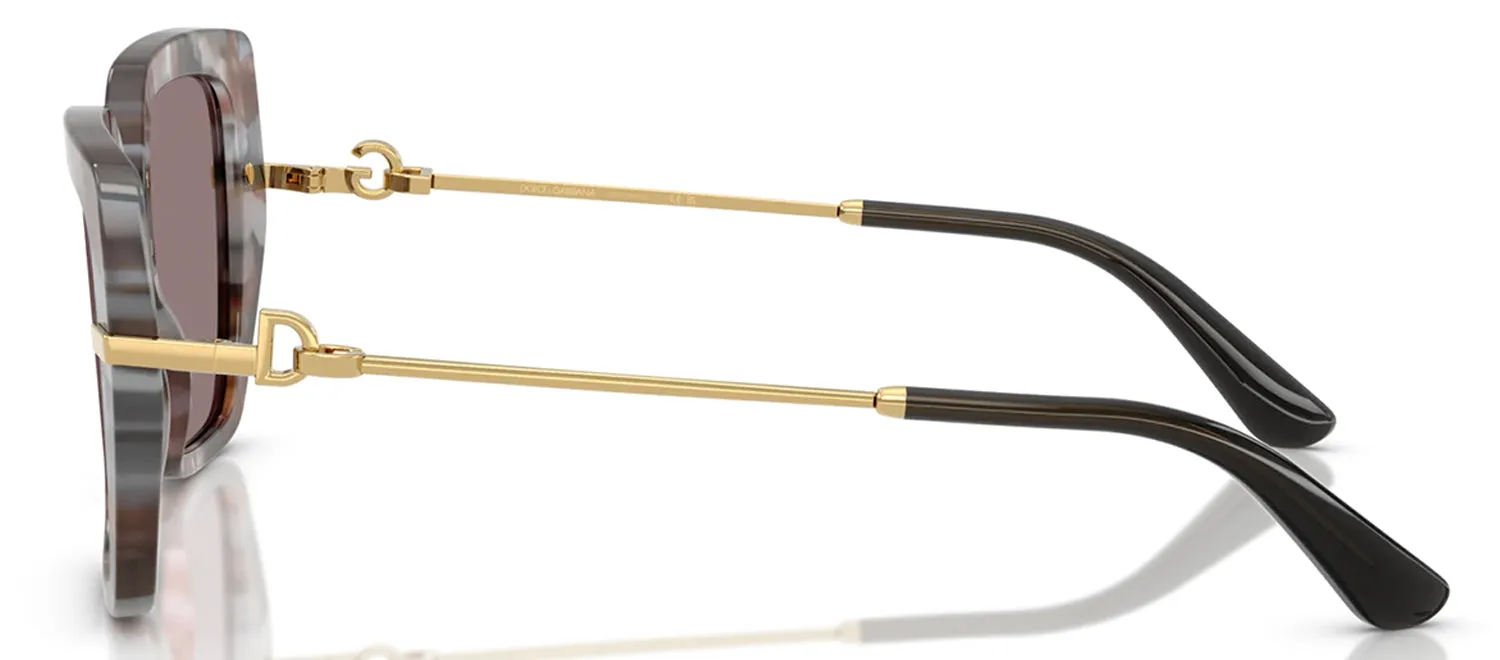 DOLCE & GABBANA DG 4474 34457N Butterfly Havana Grey Acetate Sunglasses with Purpe Brown Lens sold by Gaffos product image thumbnail 3