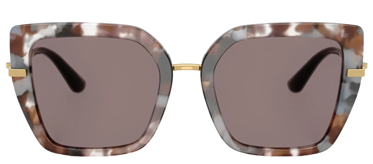 DOLCE & GABBANA DG 4474 34457N Butterfly Havana Grey Acetate Sunglasses with Purpe Brown Lens sold by Gaffos
