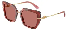 DOLCE & GABBANA DG 4474F 344469 Butterfly Havana Brown Acetate Sunglasses with Dark Violet Lens sold by Gaffos