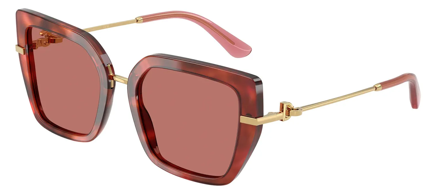 DOLCE & GABBANA DG 4474 344469 Butterfly Havana Brown Acetate Sunglasses with Dark Violet Lens sold by Gaffos product image thumbnail 2