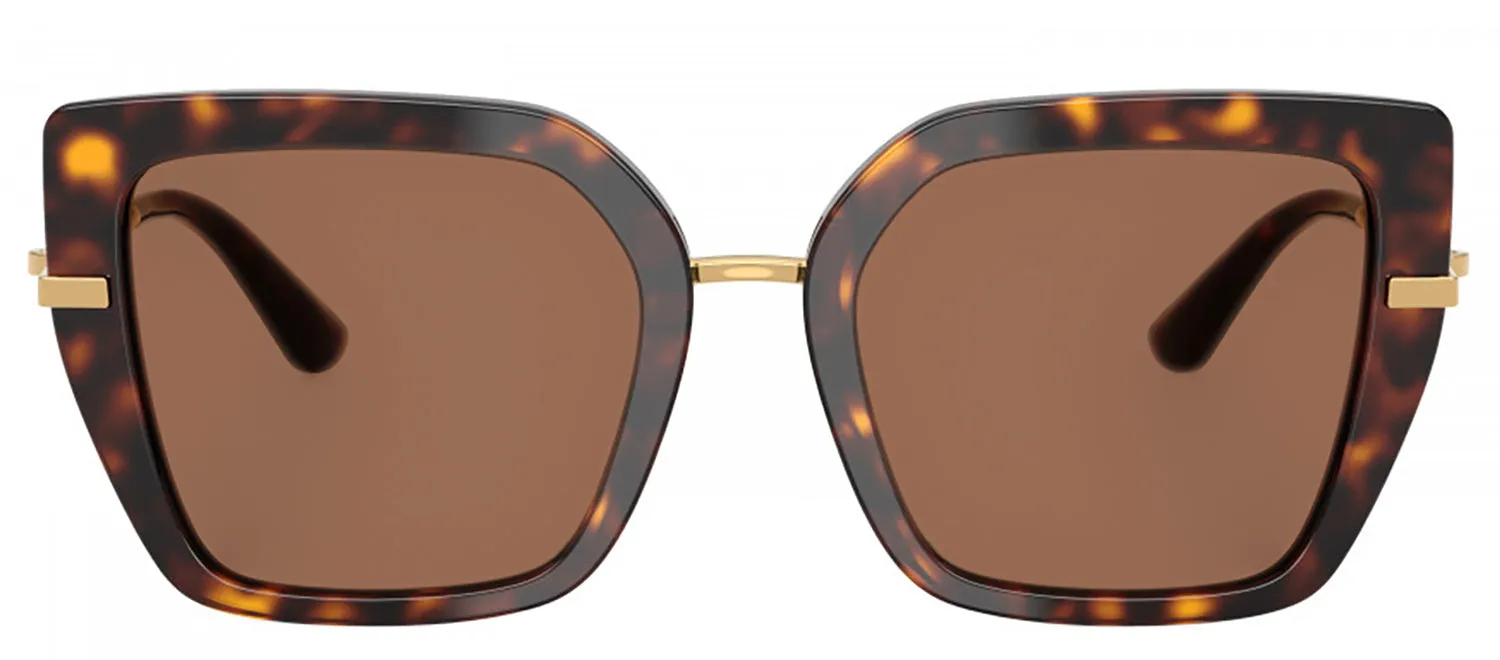 DOLCE & GABBANA DG 4474F 502/73 Butterfly Havana Acetate Sunglasses with Dark Brown Lens sold by Gaffos