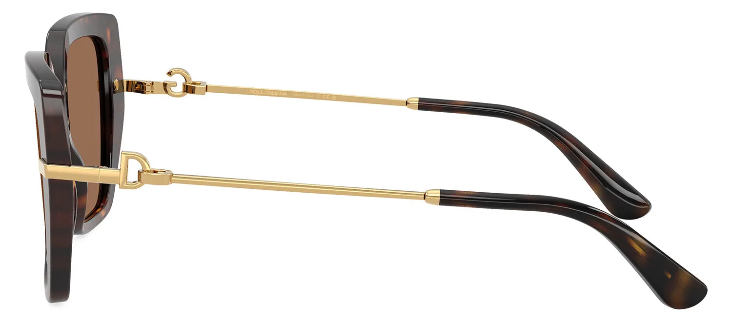 DOLCE & GABBANA DG 4474F 502/73 Butterfly Havana Acetate Sunglasses with Dark Brown Lens sold by Gaffos product image thumbnail 3