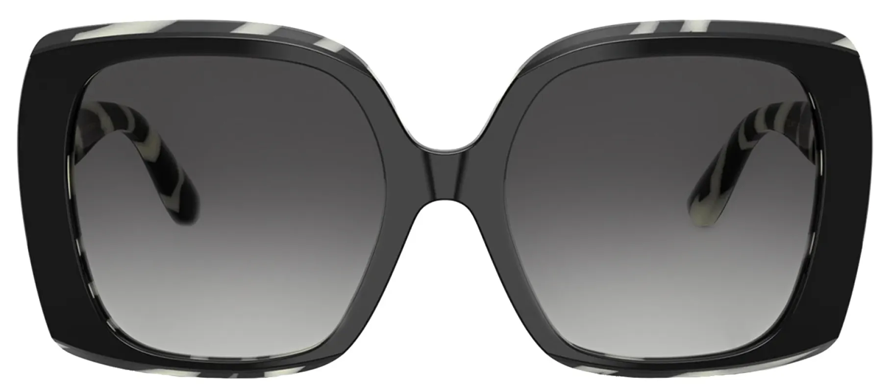 DOLCE & GABBANA DG 4475 33728G Square Black On Zebra Acetate Sunglasses with Grey Gradient Lens sold by Gaffos