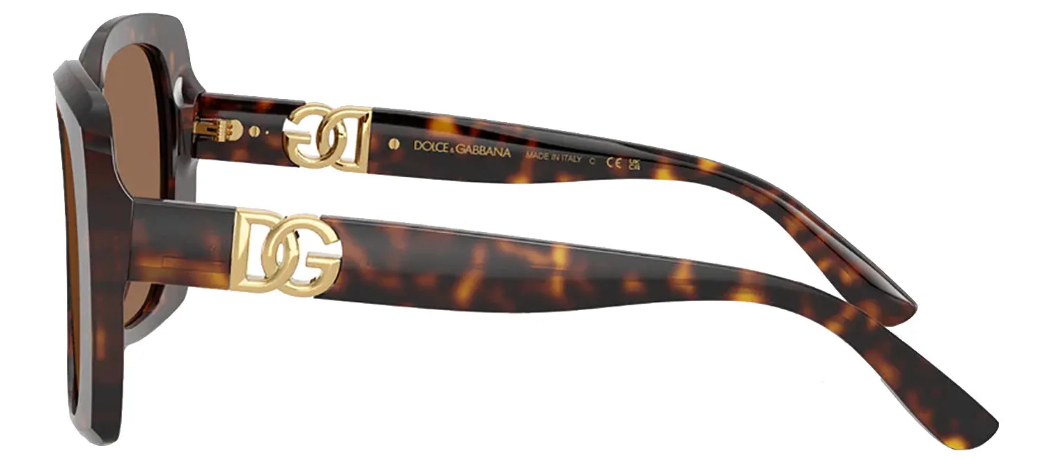 DOLCE & GABBANA DG 4475 502/73 Square Havana Acetate Sunglasses with Dark Brown Lens sold by Gaffos product image thumbnail 3