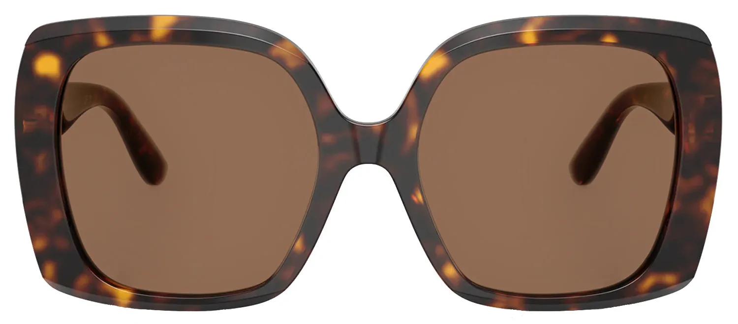 DOLCE & GABBANA DG 4475 502/73 Square Havana Acetate Sunglasses with Dark Brown Lens sold by Gaffos