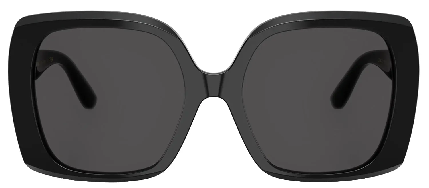 DOLCE & GABBANA DG 4475 501/87 Square Black Acetate Sunglasses with Dark Grey Lens sold by Gaffos