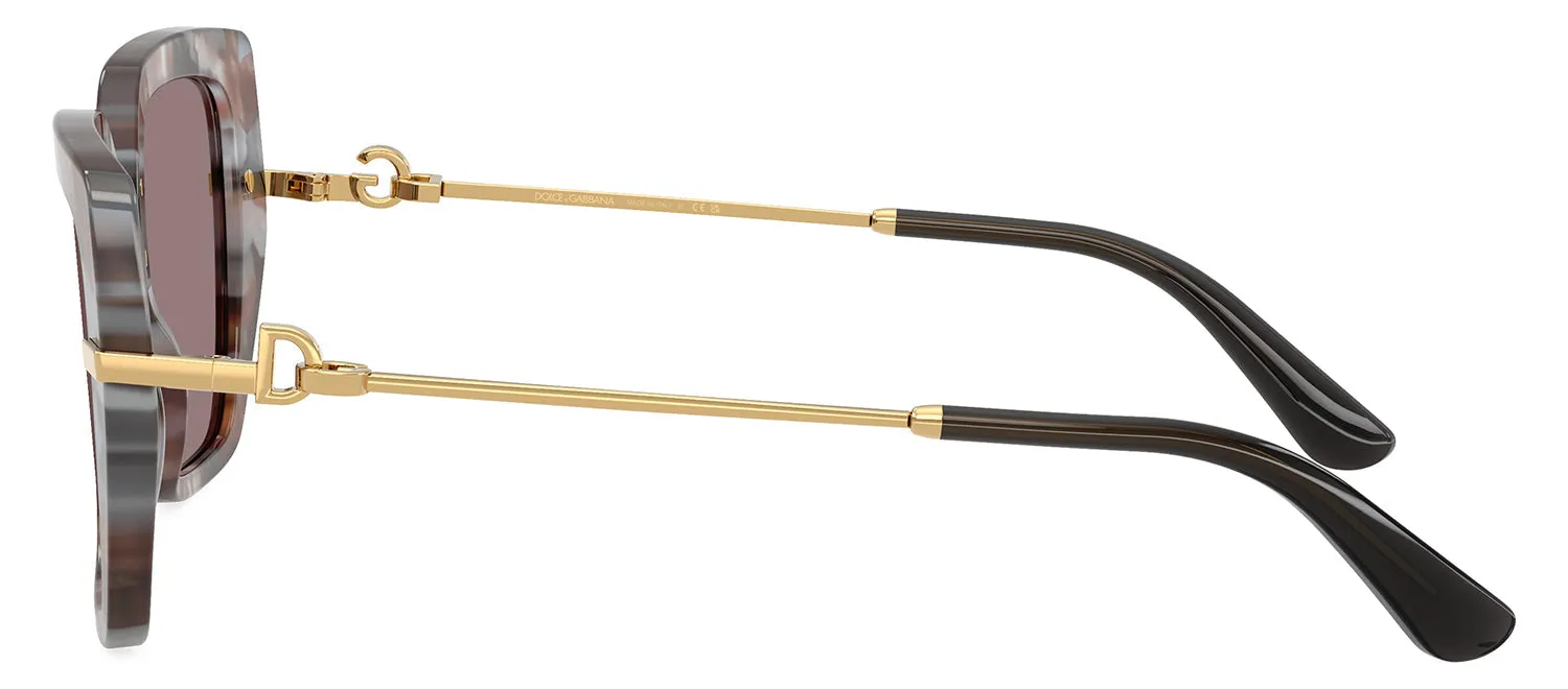 DOLCE & GABBANA DG 4474F 34457N Butterfly Havana Grey Acetate Sunglasses with Purpe Brown Lens sold by Gaffos product image thumbnail 3