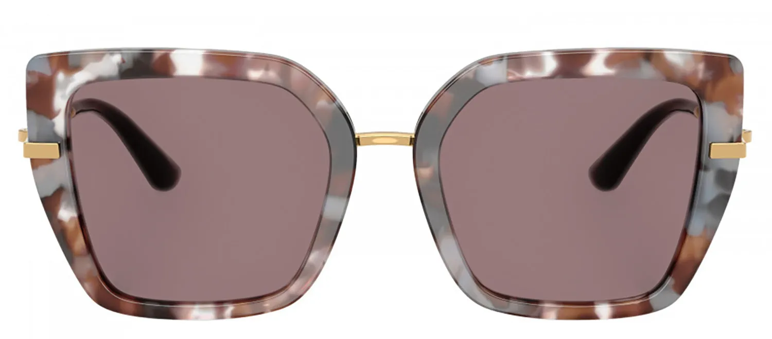 DOLCE & GABBANA DG 4474F 34457N Butterfly Havana Grey Acetate Sunglasses with Purpe Brown Lens sold by Gaffos
