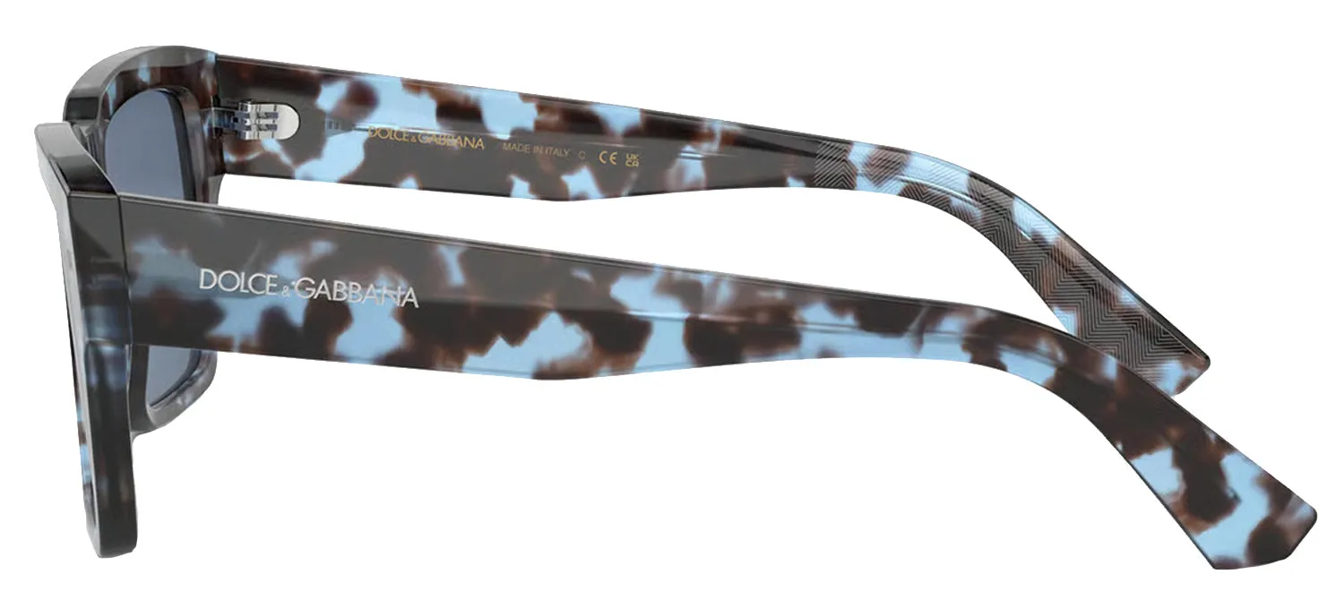 DOLCE & GABBANA DG 4431F 339280 Square Havana Blue Acetate Sunglasses with Dark Blue Lens sold by Gaffos product image thumbnail 3