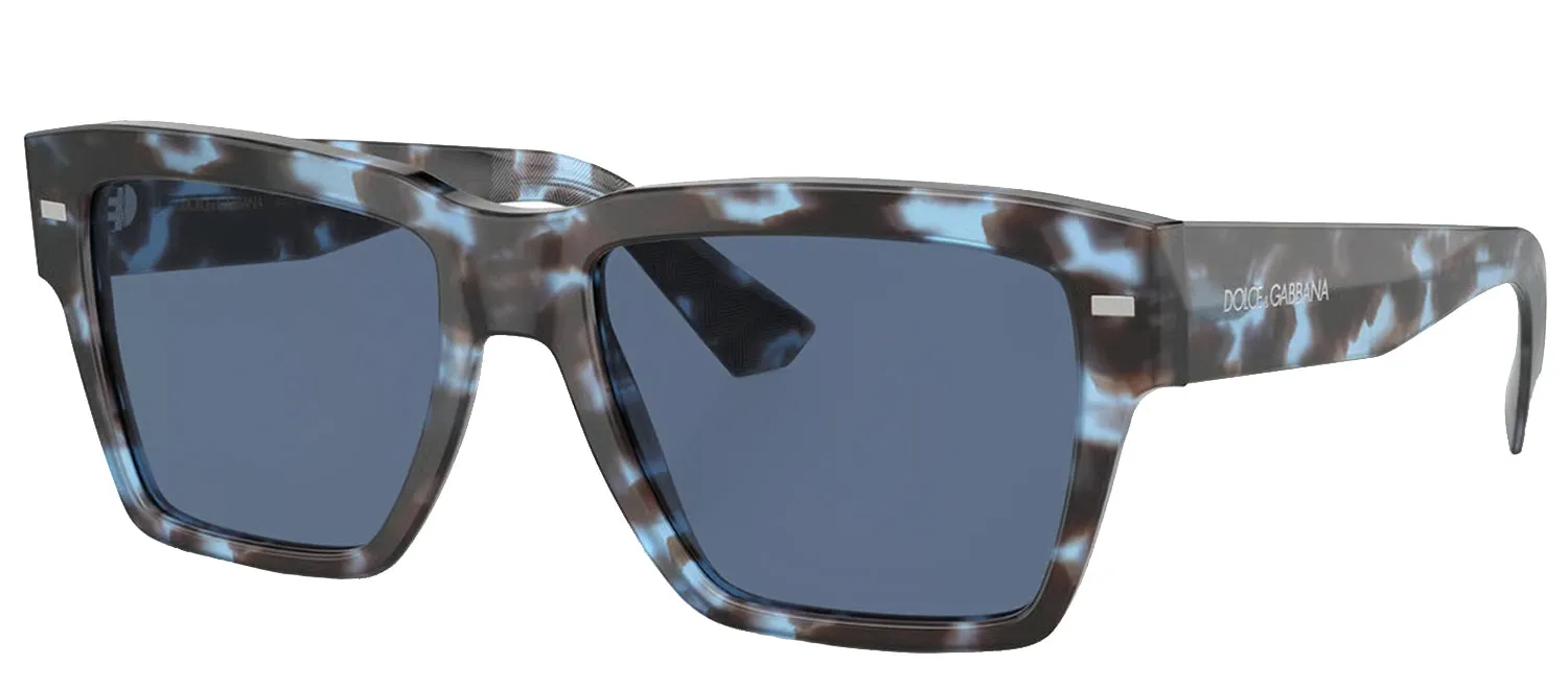 DOLCE & GABBANA DG 4431F 339280 Square Havana Blue Acetate Sunglasses with Dark Blue Lens sold by Gaffos product image thumbnail 2
