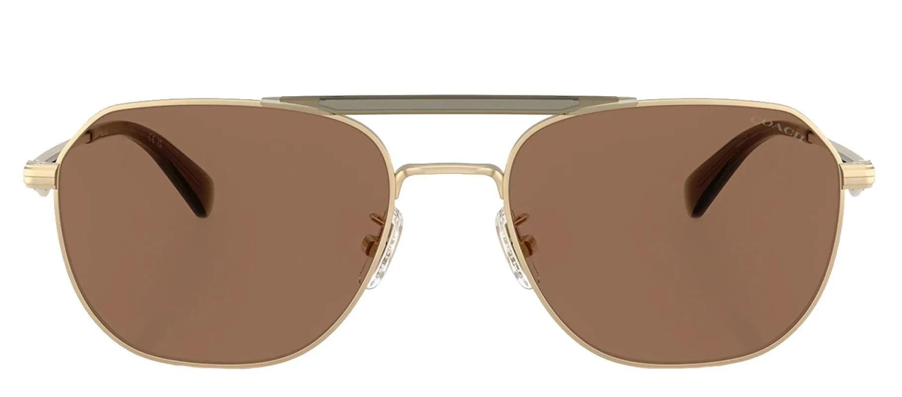 Coach HC 7178 900573 Pilot Metal Gold Sunglasses with Brown Lens sold by Gaffos