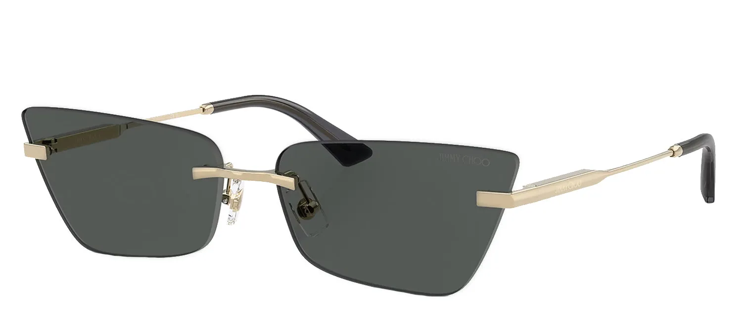Jimmy Choo JC 4012 300687 Cat-Eye Metal Gold Sunglasses with Grey Lens sold by Gaffos product image thumbnail 2