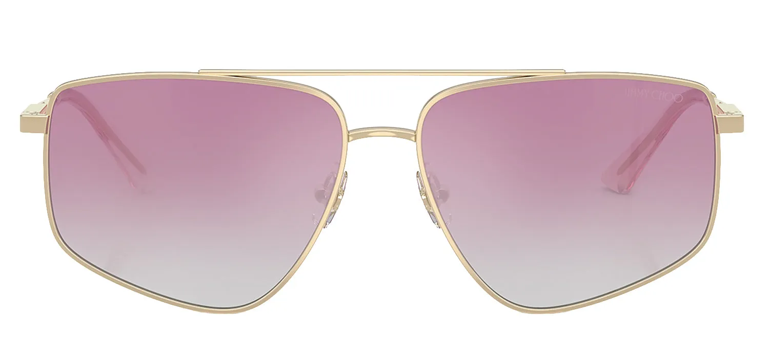 Jimmy Choo JC 4011 300658 Pilot Metal Gold Sunglasses with Pink Gradient Lens sold by Gaffos