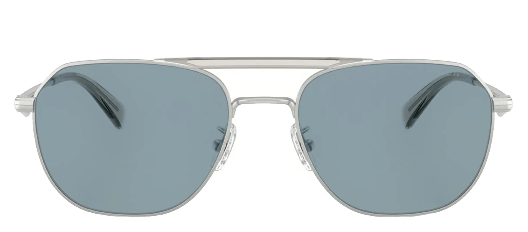 Coach HC 7178 900172 Pilot Metal Silver Sunglasses with Blue Lens sold by Gaffos
