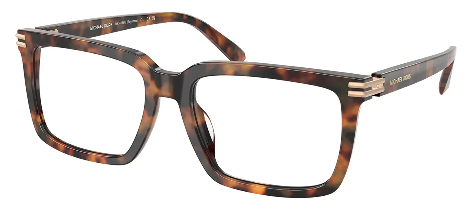 Michael Kors BAYSHORE MK 4155U 3904 Square Plastic Tortoise Eyeglasses with Logo Stamped Demo Lenses sold by Gaffos product image thumbnail 2