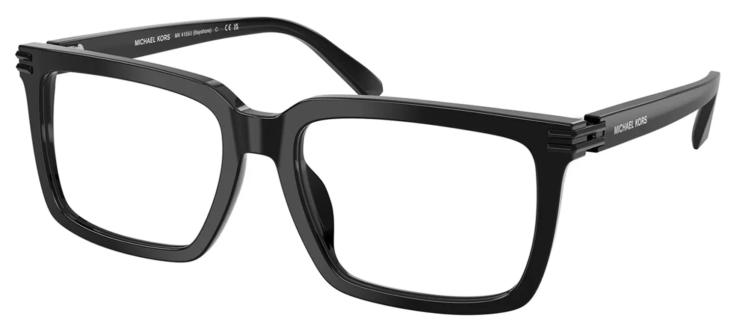Michael Kors BAYSHORE MK 4155U 3005 Square Plastic Black Eyeglasses with Logo Stamped Demo Lenses sold by Gaffos product image thumbnail 2