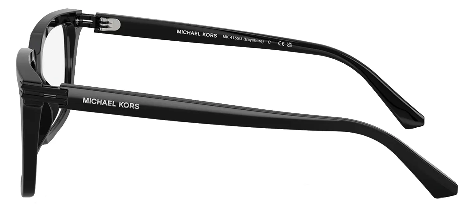 Michael Kors BAYSHORE MK 4155U 3005 Square Plastic Black Eyeglasses with Logo Stamped Demo Lenses sold by Gaffos product image thumbnail 3