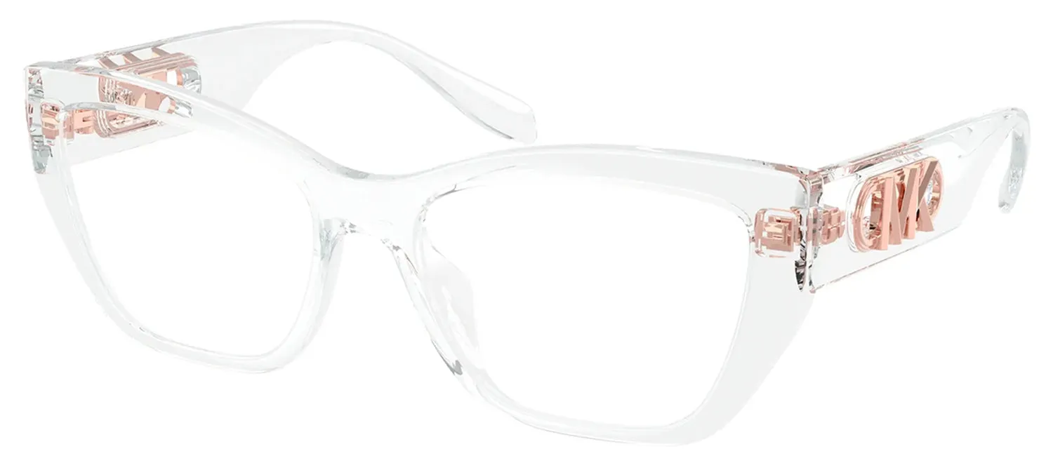 Michael Kors PUGLIA MK 4149U 3050 Rectangle Plastic Clear Eyeglasses with Logo Stamped Demo Lenses sold by Gaffos product image thumbnail 2