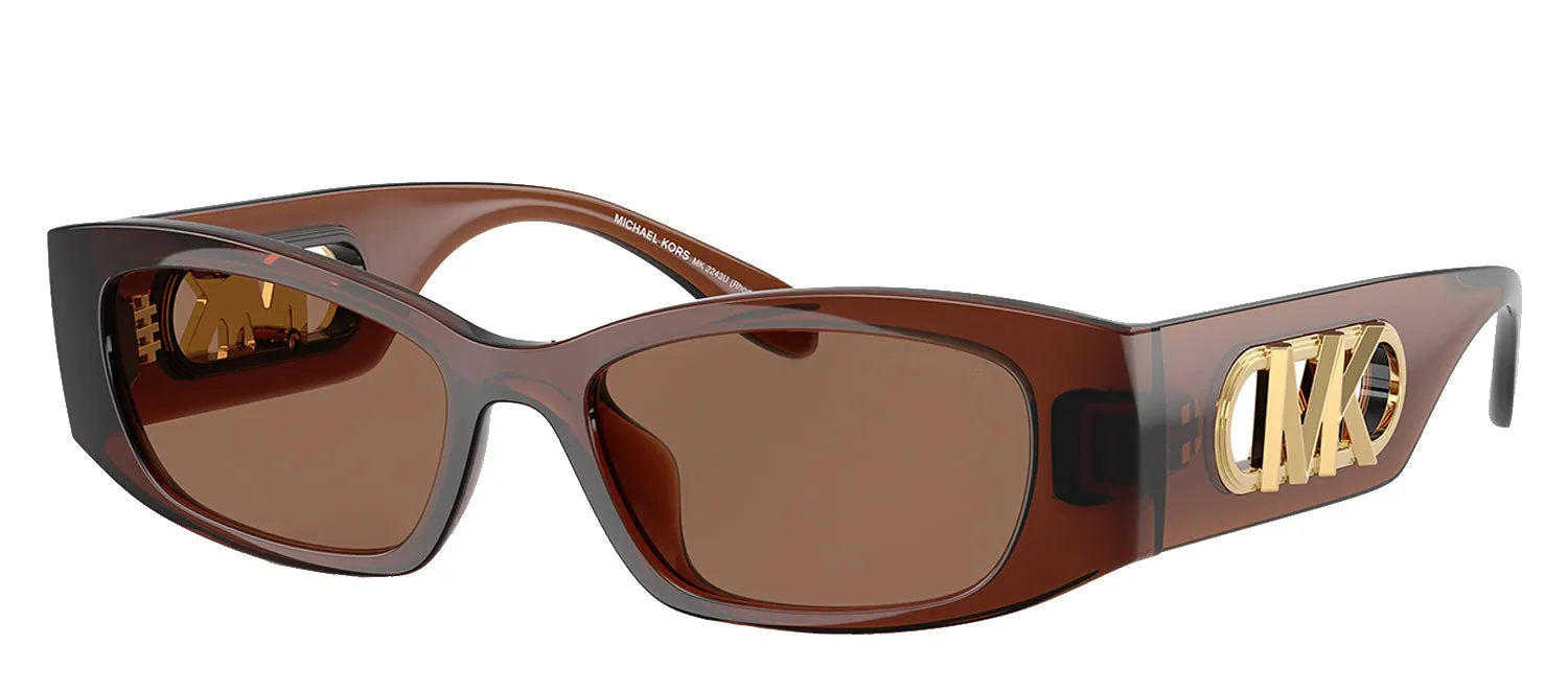 Michael Kors RHODES MK 2243U 402173 Irregular Plastic Brown Sunglasses with Brown Lens sold by Gaffos product image thumbnail 2
