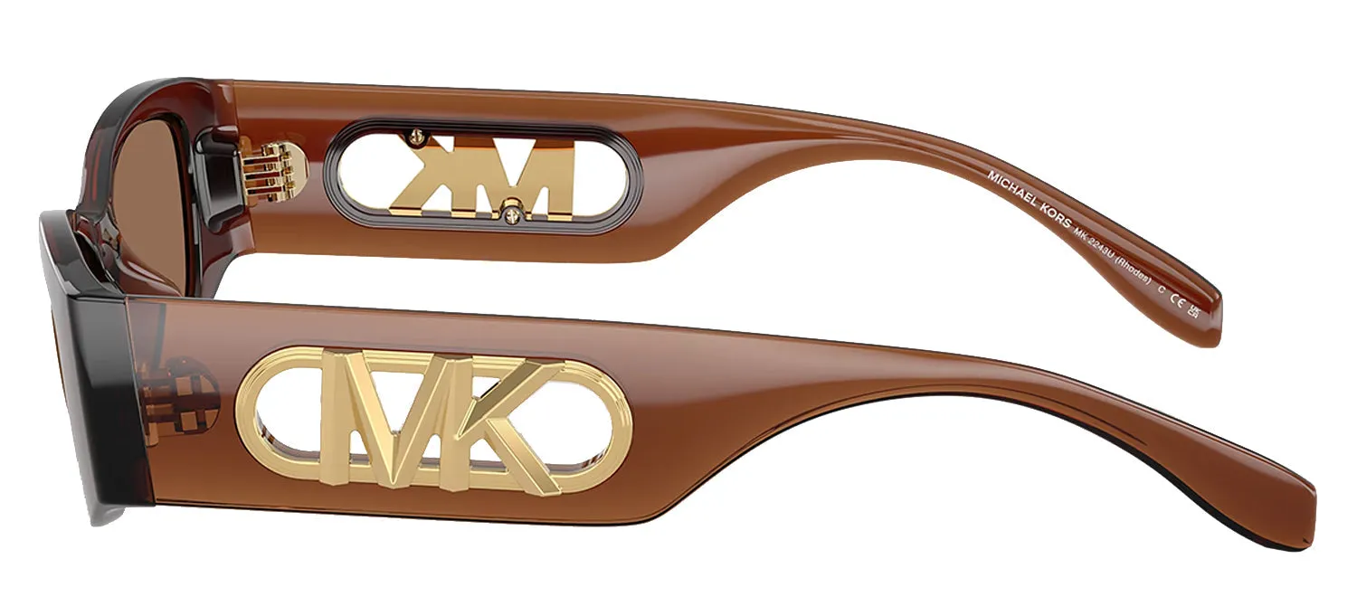 Michael Kors RHODES MK 2243U 402173 Irregular Plastic Brown Sunglasses with Brown Lens sold by Gaffos product image thumbnail 3