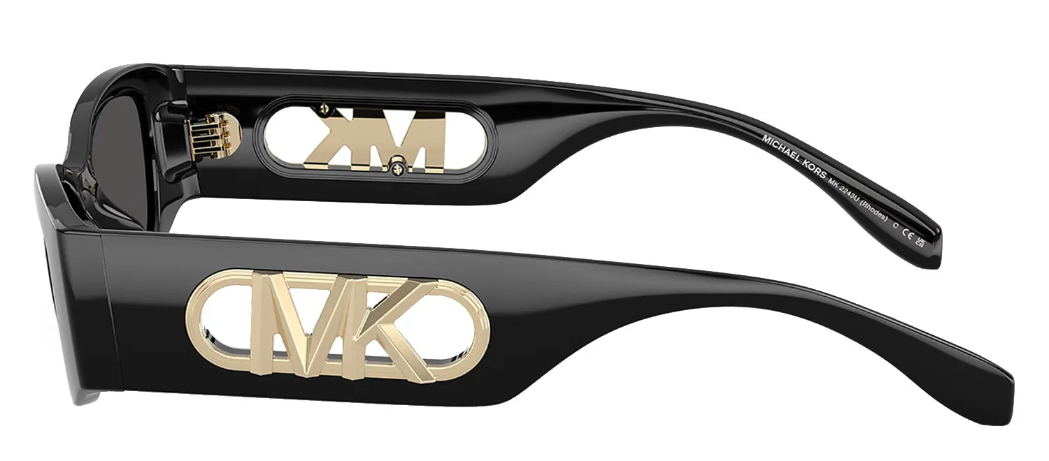 Michael Kors RHODES MK 2243U 300587 Irregular Plastic Black Sunglasses with Grey Lens sold by Gaffos product image thumbnail 3