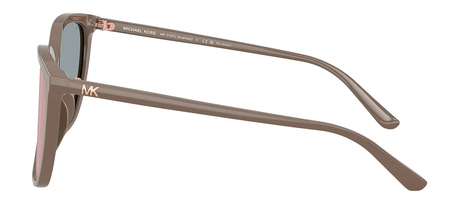 Michael Kors ANAHEIM MK 2137U 4003M5 Square Plastic Beige Sunglasses with Rose Polarized Lens sold by Gaffos product image thumbnail 3