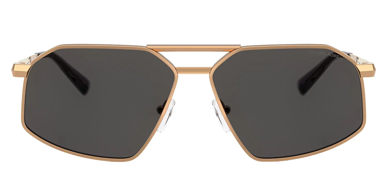 Michael Kors MAR VISTA MK 1167 189987 Irregular Metal Gold Sunglasses with Grey Lens sold by Gaffos