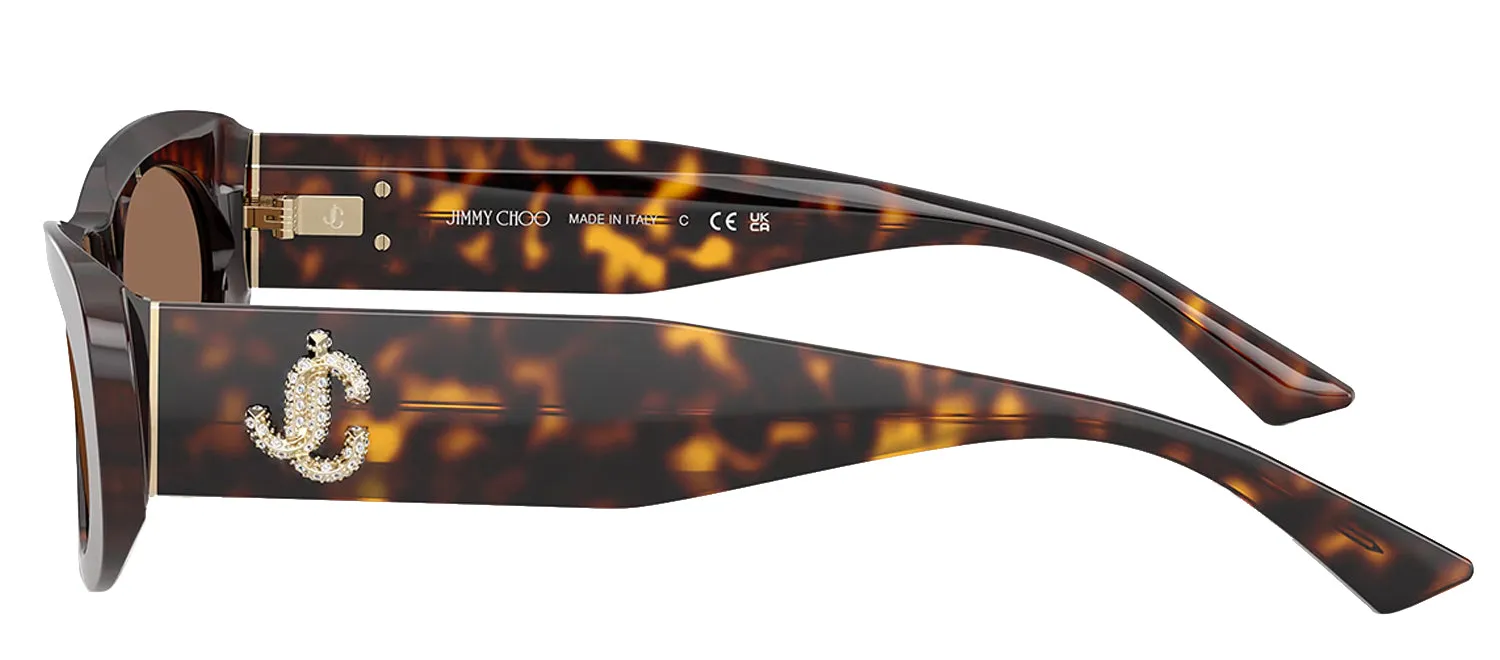 Jimmy Choo JC 5038B 500273 Oval Plastic Havana Sunglasses with Brown Lens sold by Gaffos product image thumbnail 3