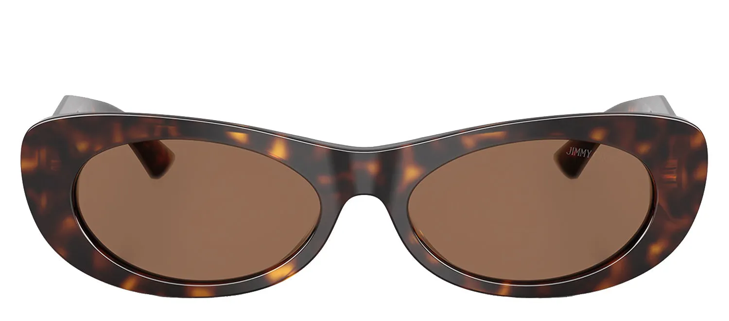 Jimmy Choo JC 5038B 500273 Oval Plastic Havana Sunglasses with Brown Lens sold by Gaffos