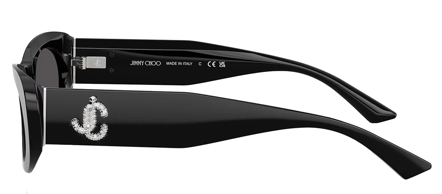 Jimmy Choo JC 5038B 500087 Oval Plastic Black Sunglasses with Grey Lens sold by Gaffos product image thumbnail 3