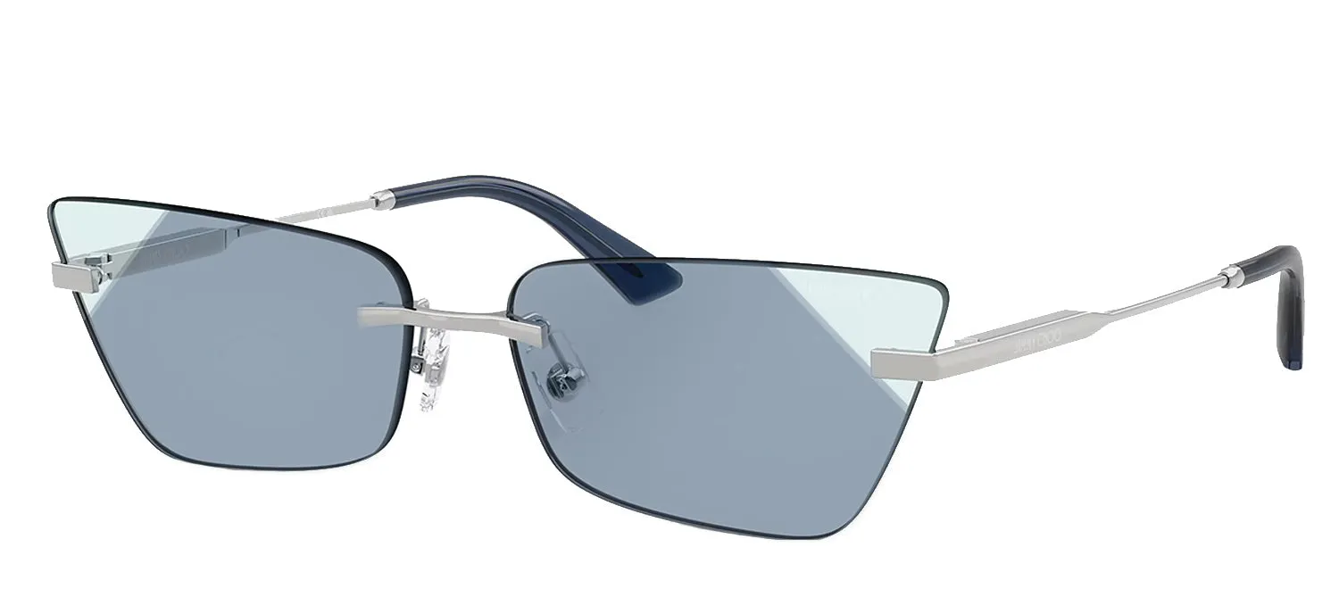 Jimmy Choo JC 4012 30024S Cat-Eye Metal Silver Sunglasses with Blue Gradient Lens sold by Gaffos product image thumbnail 2