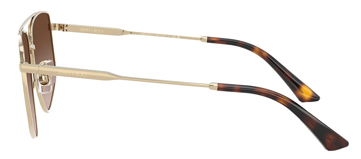 Jimmy Choo JC 4011 300613 Pilot Metal Gold Sunglasses with Brown Gradient Lens sold by Gaffos product image thumbnail 3