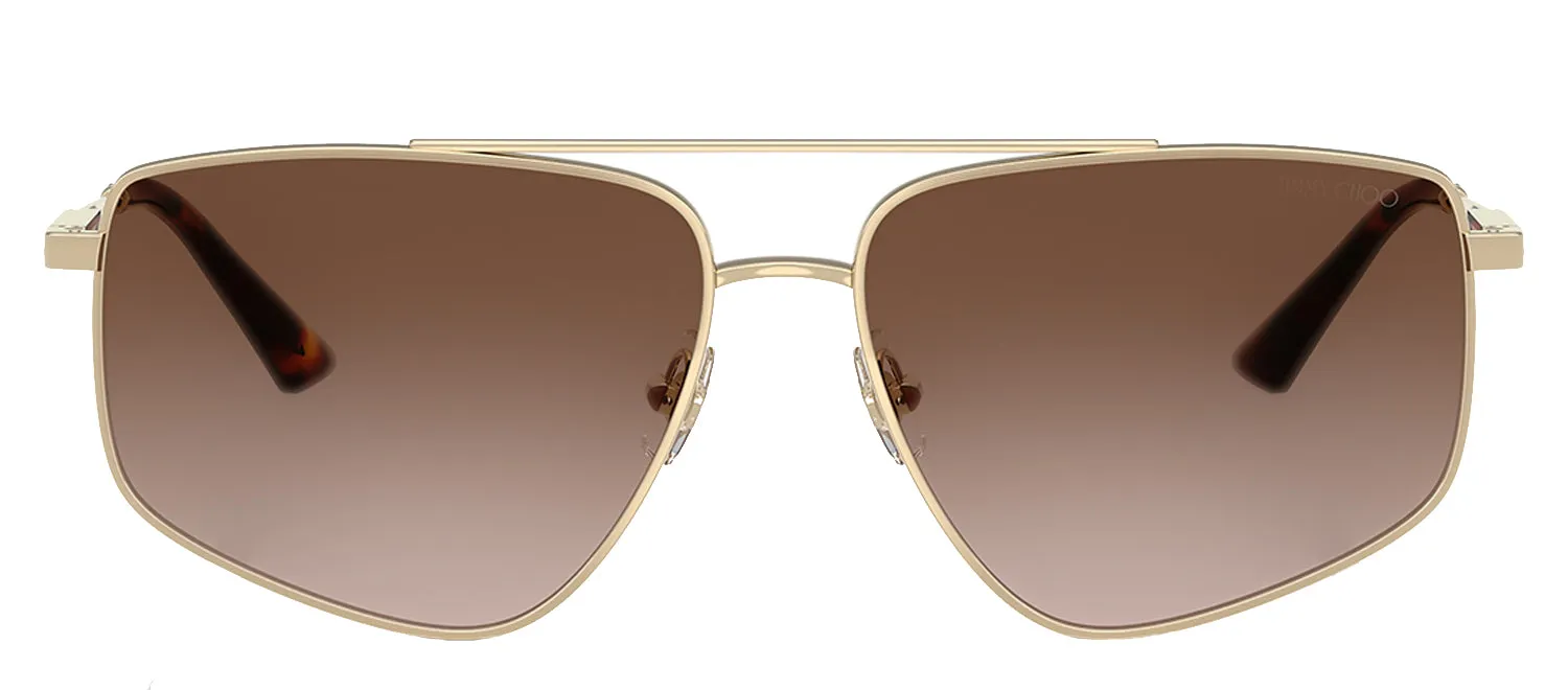 Jimmy Choo JC 4011 300613 Pilot Metal Gold Sunglasses with Brown Gradient Lens sold by Gaffos