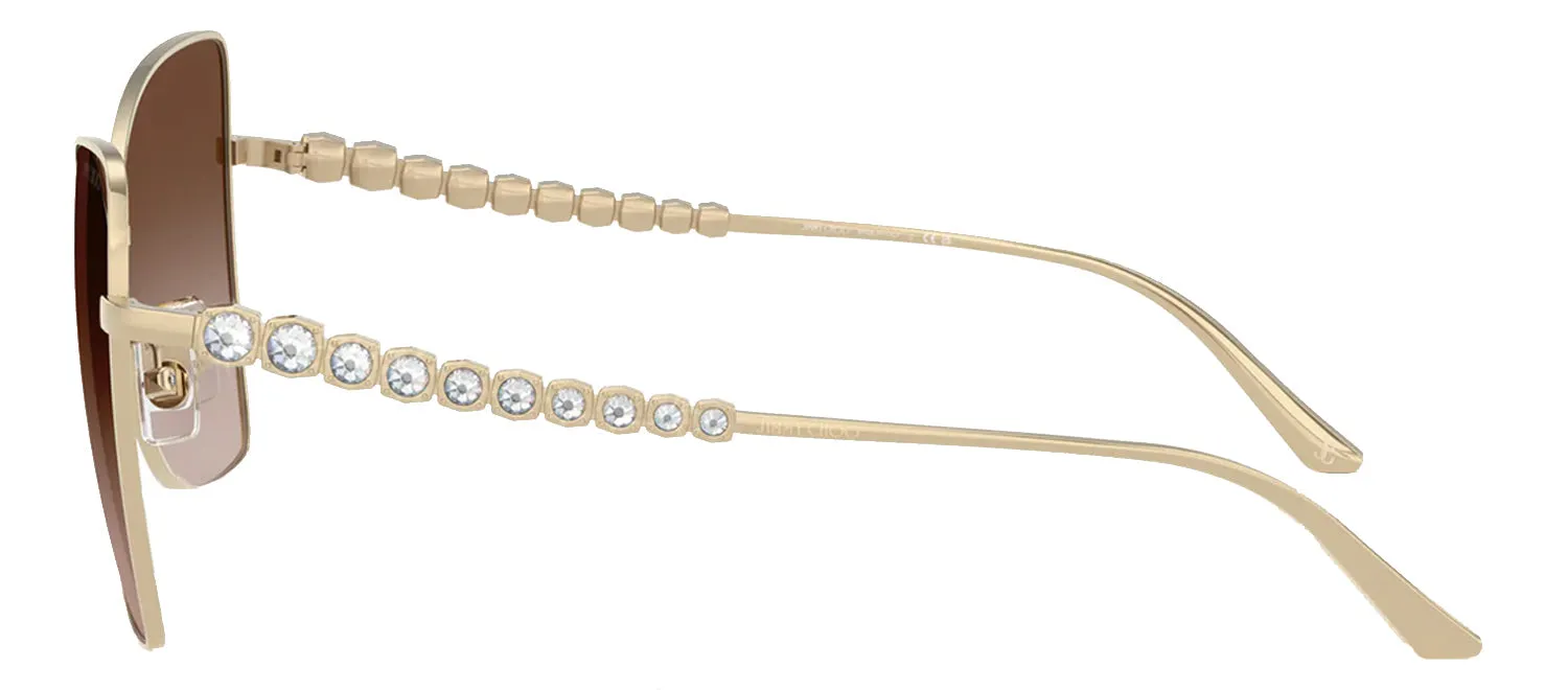 Jimmy Choo JC 4010B 300613 Butterfly Metal Gold Sunglasses with Brown Gradient Lens sold by Gaffos product image thumbnail 3