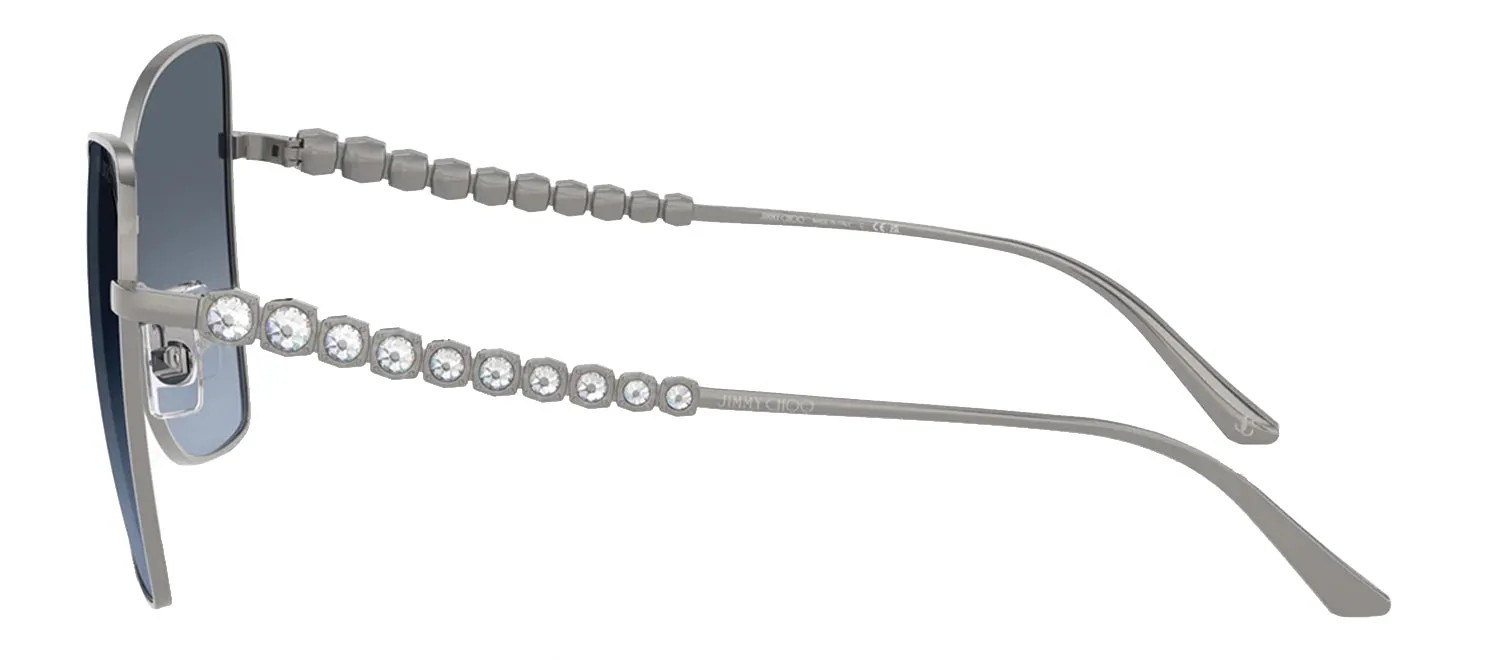 Jimmy Choo JC 4010B 30048F Butterfly Metal Gunmetal Sunglasses with Blue Gradient Lens sold by Gaffos product image thumbnail 3