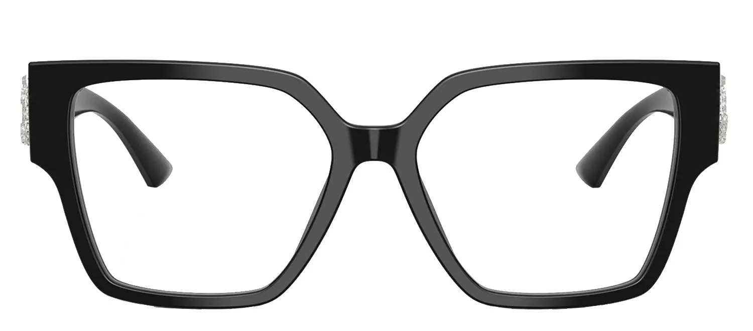 Jimmy Choo JC 3032B 5000 Square Plastic Black Eyeglasses with Logo Stamped Demo Lenses sold by Gaffos