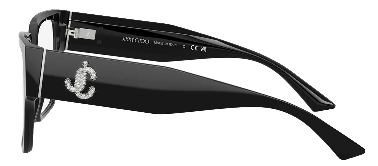 Jimmy Choo JC 3032B 5000 Square Plastic Black Eyeglasses with Logo Stamped Demo Lenses sold by Gaffos product image thumbnail 3