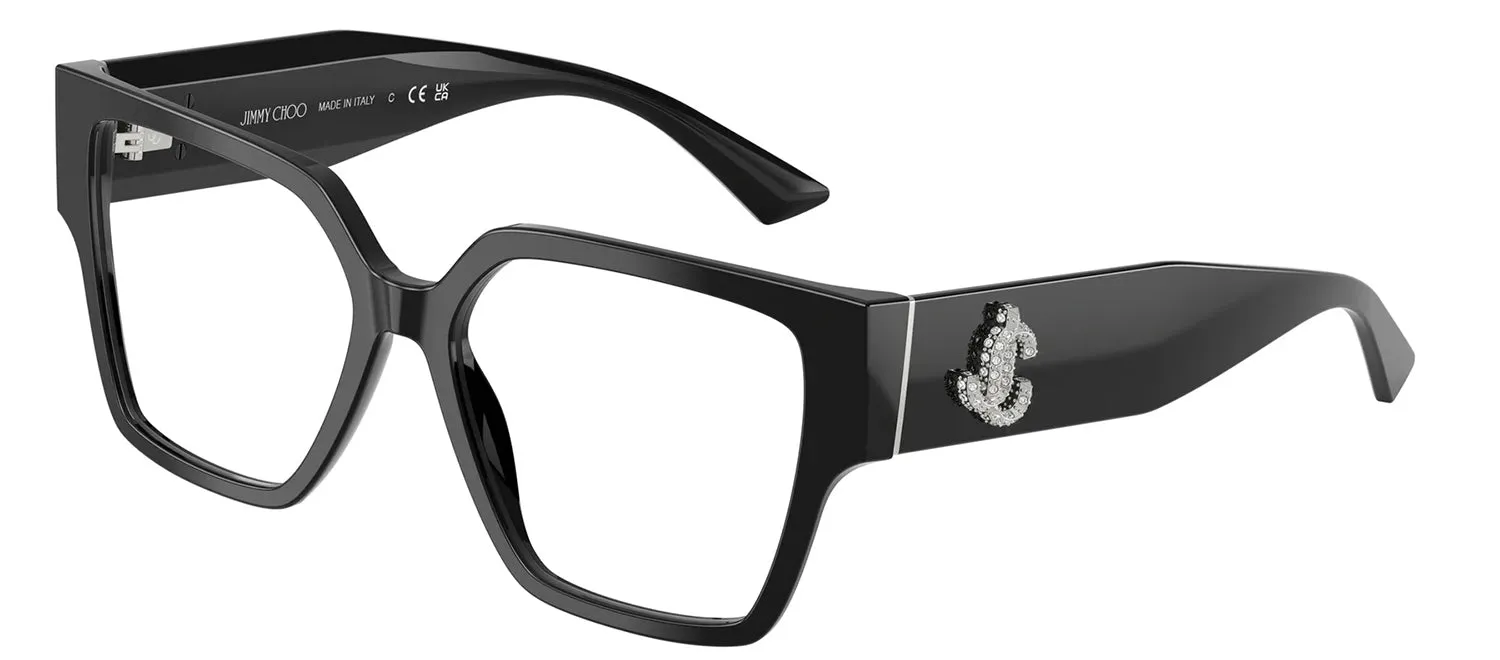 Jimmy Choo JC 3032B 5000 Square Plastic Black Eyeglasses with Logo Stamped Demo Lenses sold by Gaffos product image thumbnail 2
