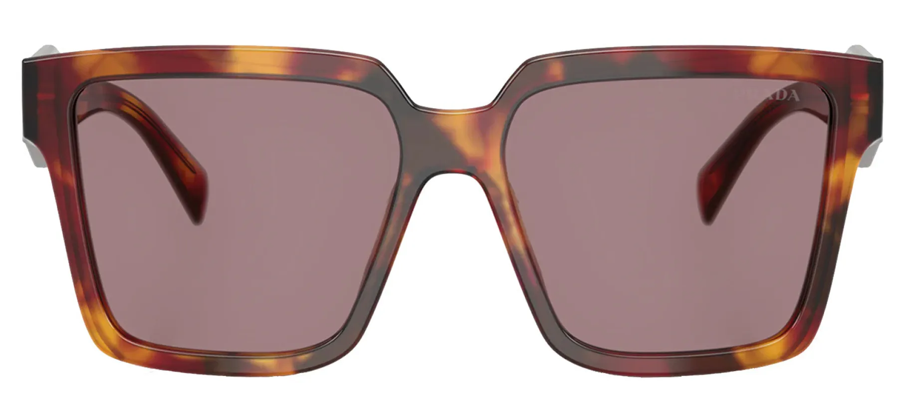 Prada PR 24ZS 22A20I Square Plastic Tortoise Sunglasses with Purple Lens sold by Gaffos