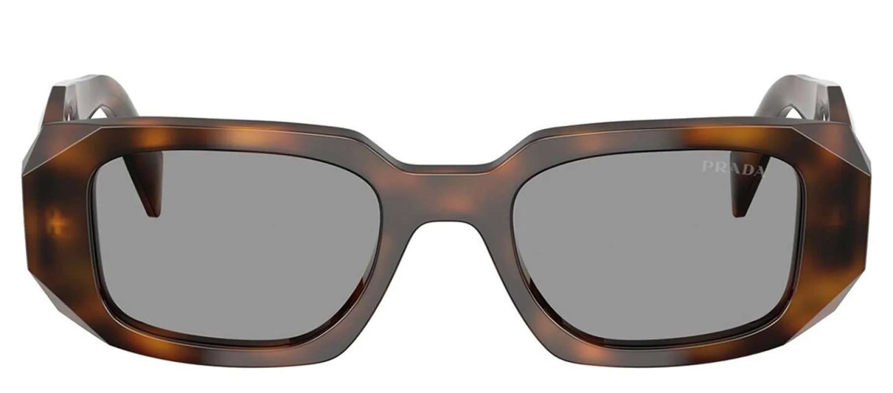 Prada PR 17WS 20D50Q Rectangle Plastic Tortoise Sunglasses with Grey Lens sold by Gaffos