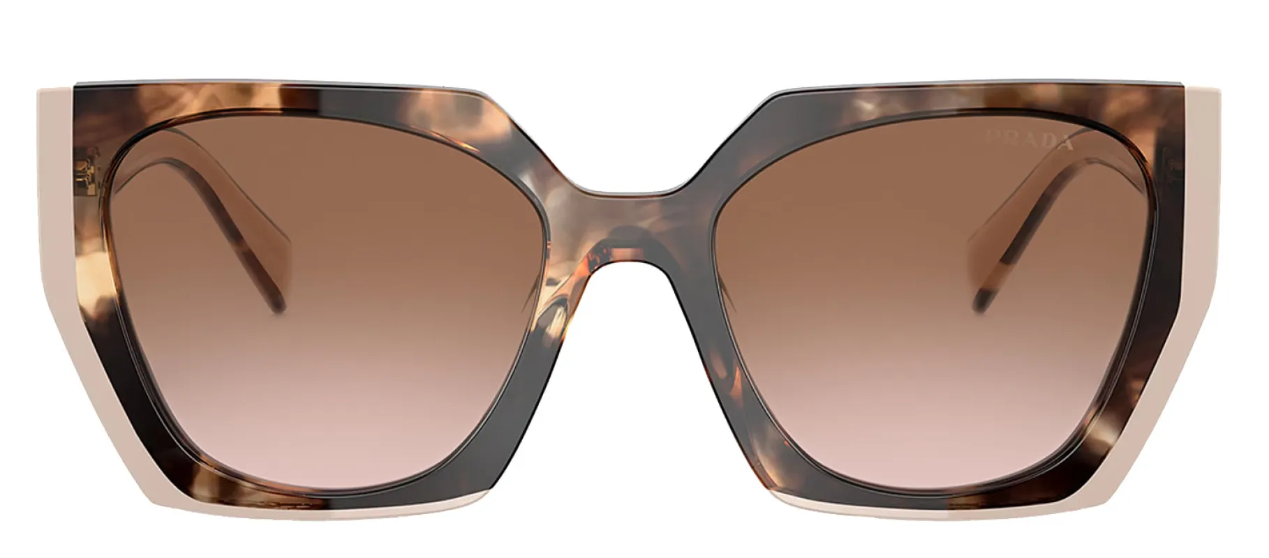 Prada PR 15WS 01R0A6 Rectangle Plastic Tortoise Sunglasses with Brown Gradient Lens sold by Gaffos