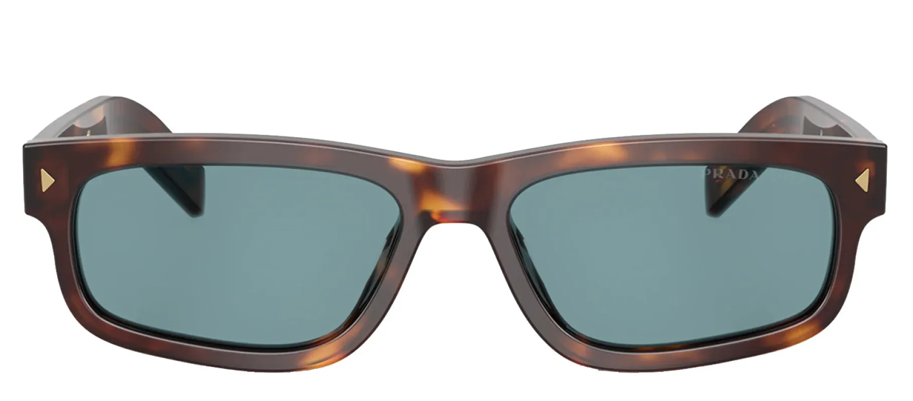 Prada PR B11S 15W04D Rectangle Plastic Tortoise Sunglasses with Green Polarized Lens sold by Gaffos