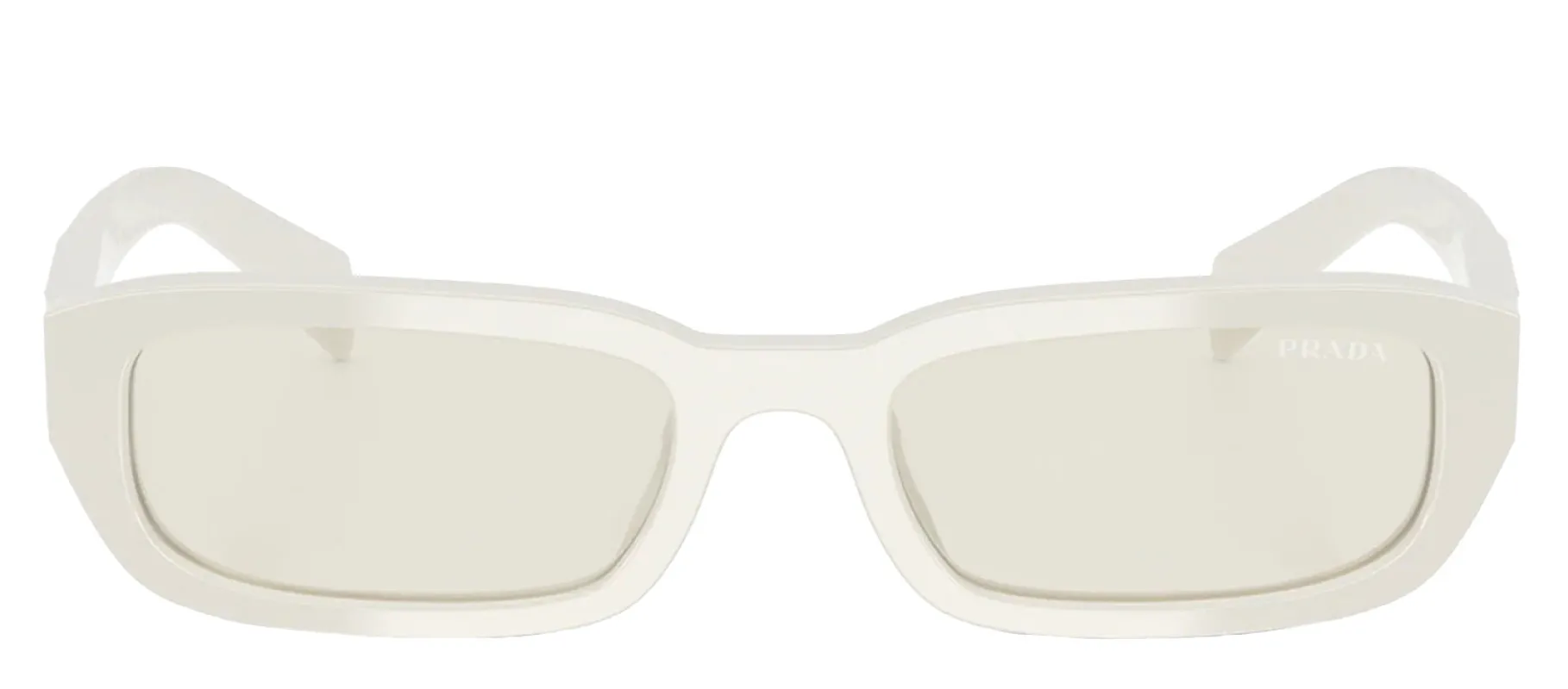 Prada PR B06S 26A40I Rectangle Plastic Beige Sunglasses with Grey Lens sold by Gaffos